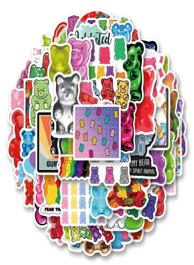 YEESACG 63Pcs Candy Sticker Kawaii Waterproof Pack | Aesthetics Vsco Funny Cool Deacls Graffiti Stickers Vinyl for Water Bottle Skateboard Luggage Laptop - Image 1